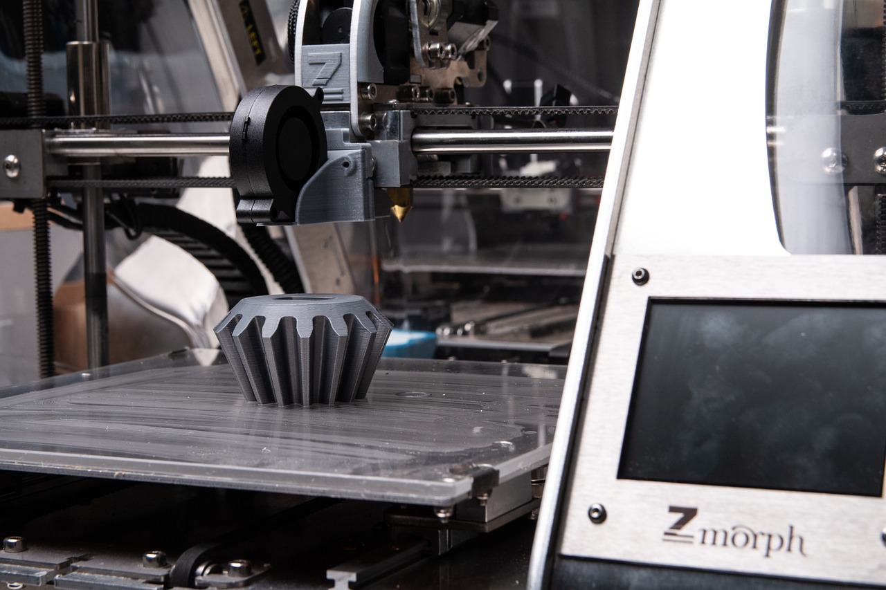 3d printing machine making a prototype